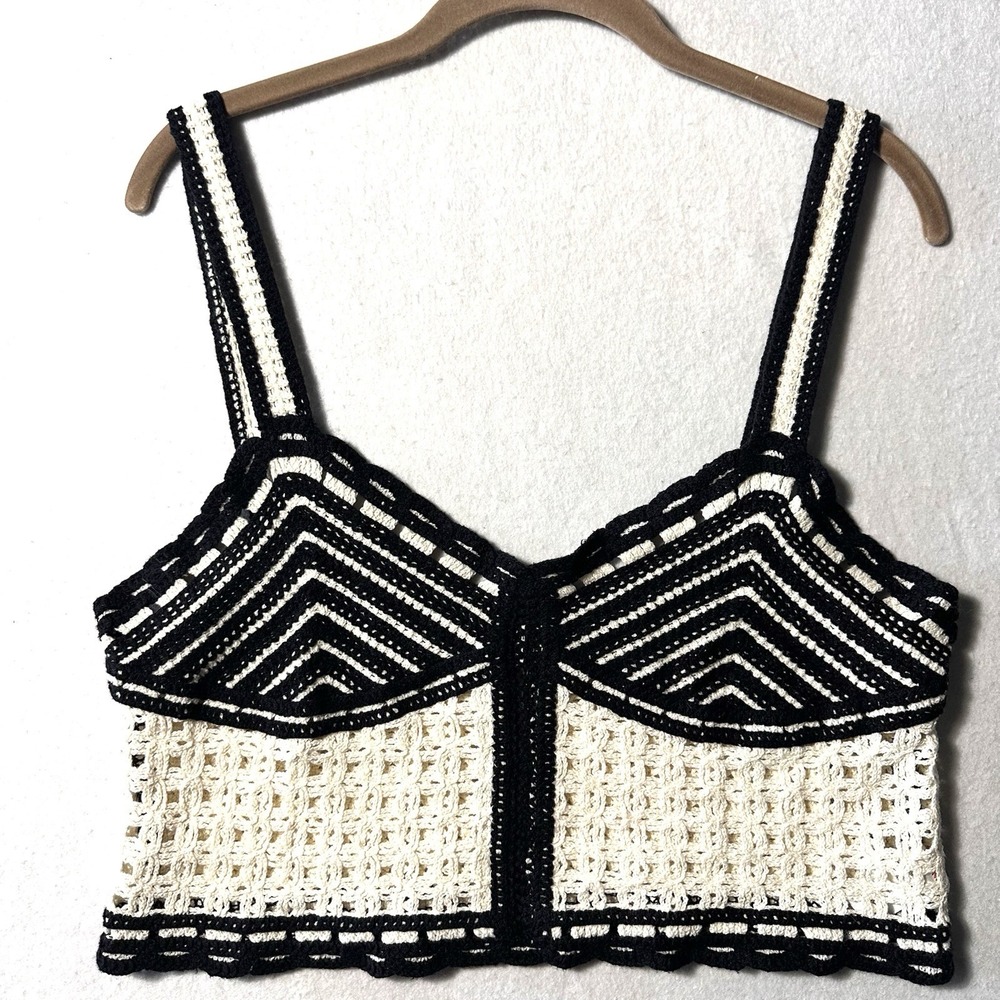 Jason Wu Sz 8 Crochet Cropped Top‎ Boho Hippie Tank Festival